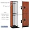 Salsbury Industries 2 Tier Designer Locker, 54"Wx76"Hx18"D, 6 Door, Cherry 18-22368CHE - alternate 4